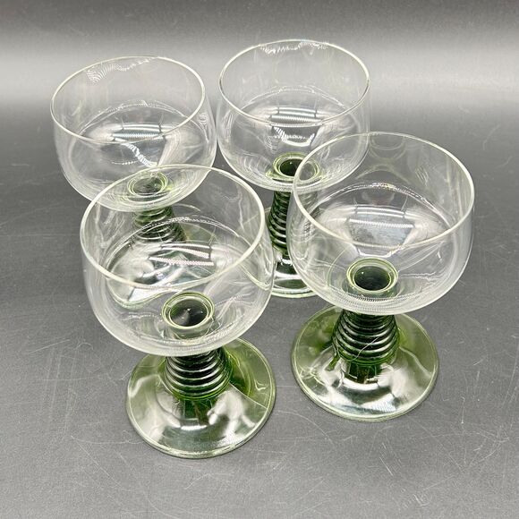 Bee Hive Stem Green Drinking Glasses (C) - Picture 3 of 4